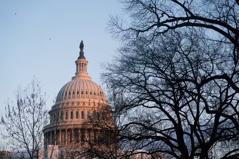 Tòa nhà Quốc hội Mỹ tại Washington, D.C. Ảnh: THX/TTXVN