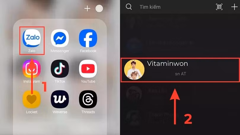 Truy cập vào nhóm Zalo cần livestream.
