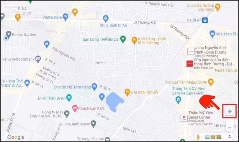 Mở trình duyệt Chrome và truy cập Google Maps.
