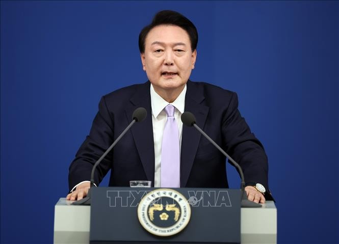 Tổng thống Hàn Quốc Yoon Suk Yeol. Ảnh: YONHAP/TTXVN