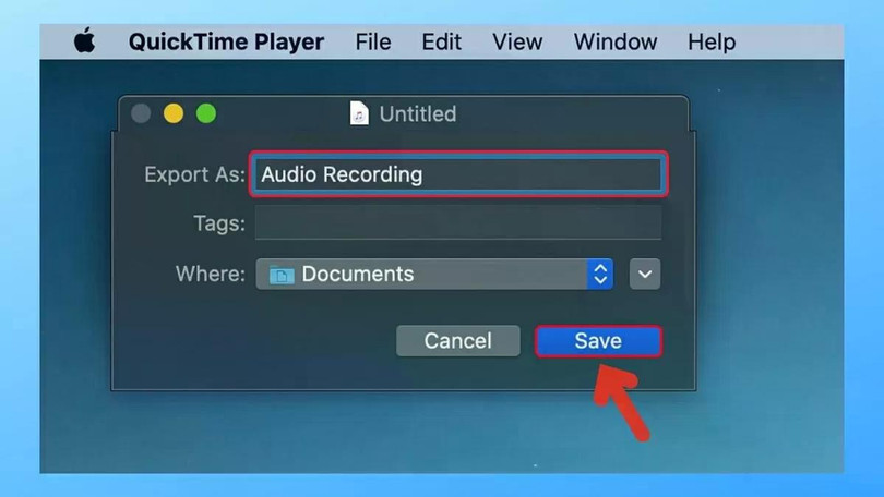 Để lưu lại bản ghi, vào File > Save. Để lưu lại bản ghi, vào File > Save.