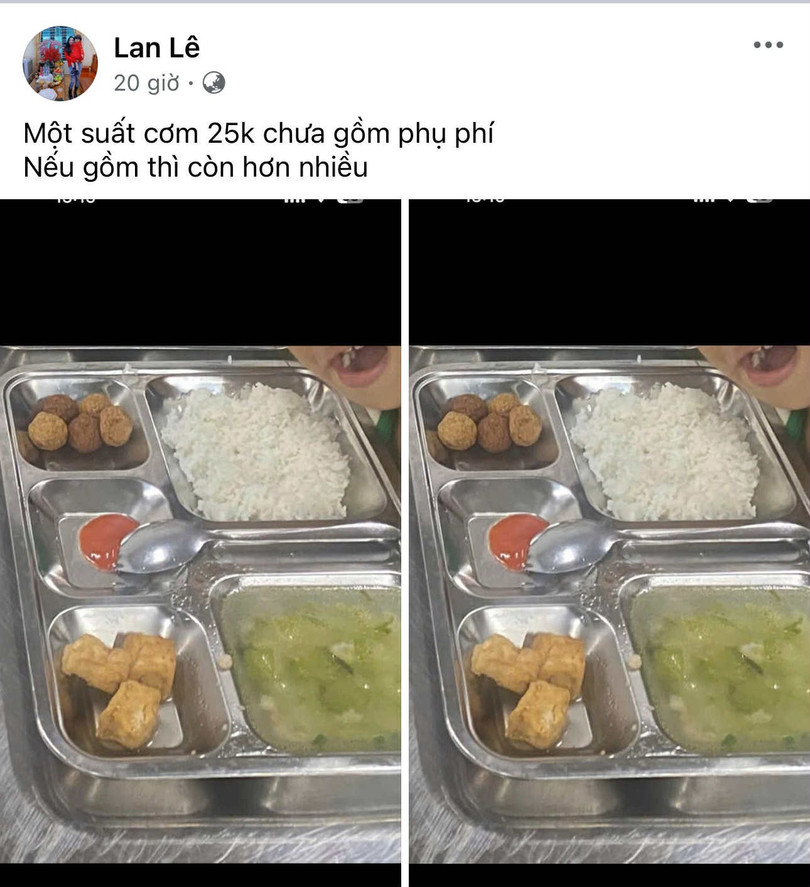 Suất cơm bán trú của 1 trường học ở xã Thạch Hà đăng tải lên mạng xã hội. 053f195c-15f8-4ed6-be74-5512e4054b38.jpg