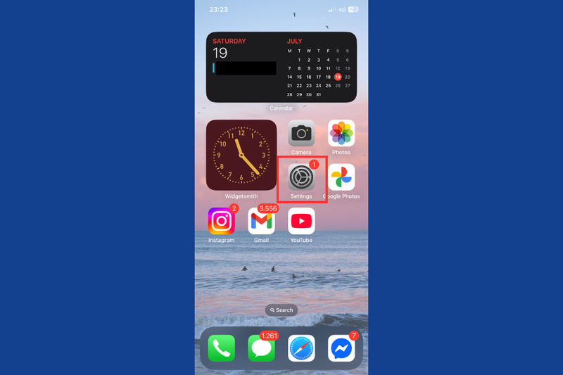 Truy cập vào phần Cài đặt trên iPhone Truy cập vào phần Cài đặt trên iPhone