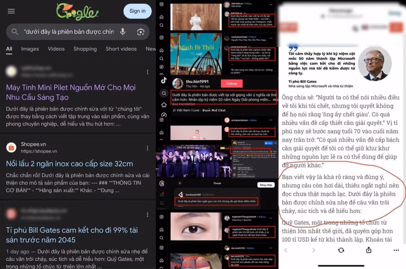 Nhiều trang web, tài khoản sử dụng AI để viết nội dung.