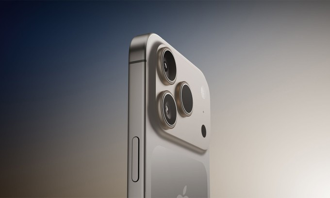 Cụm lồi camera kéo dài hết chiều ngang nhưng vẫn giữ thiết kế đặt tam giác ba ống kính. Ảnh minh họa: Macrumors Cụm lồi camera kéo dài hết chiều ngang nhưng vẫn giữ thiết kế đặt tam giác ba ống kính. Ảnh minh họa: Macrumors