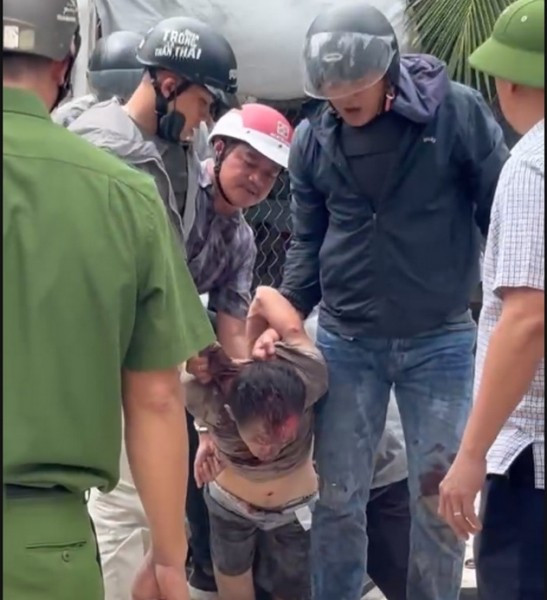 Nguyễn Văn Ty tại thời điểm bị bắt giữ.