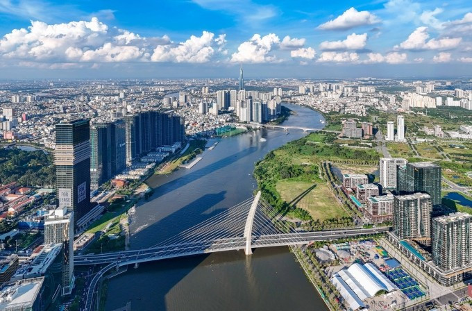Bất động sản khu đô thị Thủ Thiêm, khu vực ven sông Sài Gòn. Ảnh: Quỳnh Trần Bất động sản khu đô thị Thủ Thiêm, khu vực ven sông Sài Gòn. Ảnh: Quỳnh Trần