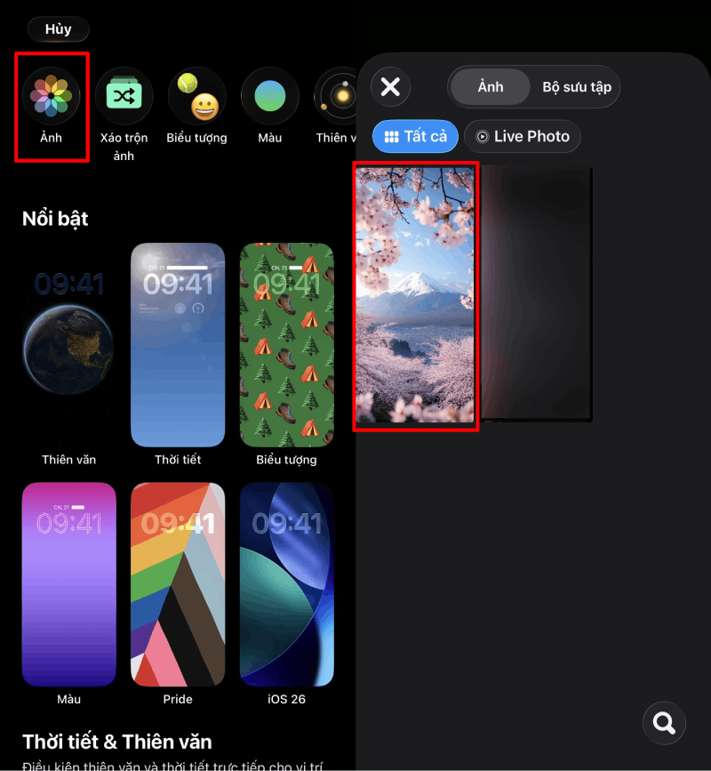Trong danh mục Ảnh, hãy chọn bức ảnh 3D mà bạn vừa tải về.