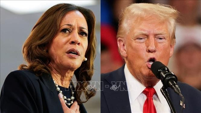 Phó Tổng thống Mỹ Kamala Harris (trái) và cựu Tổng thống Donald Trump. Ảnh: Reuters/TTXVN