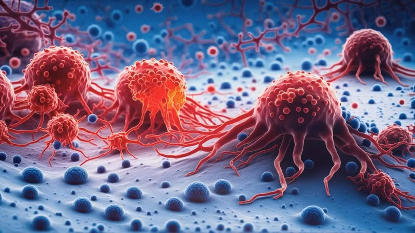 Ung thư (bệnh ác tính) là tình trạng tế bào đột biến phát triển mất kiểm soát, tạo thành khối u và có thể lan sang các cơ quan khác trong cơ thể. Ảnh: Freepik.