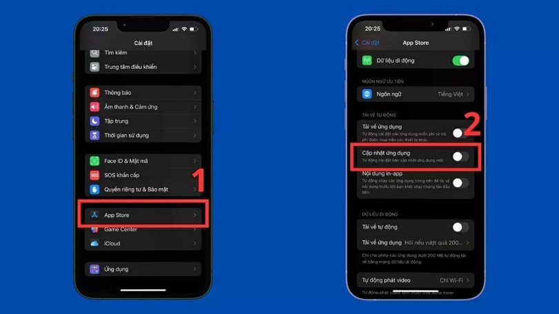Bạn phải mở Cài đặt, chọn App Store.