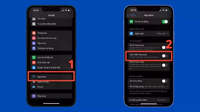 Bạn phải mở Cài đặt, chọn App Store.
