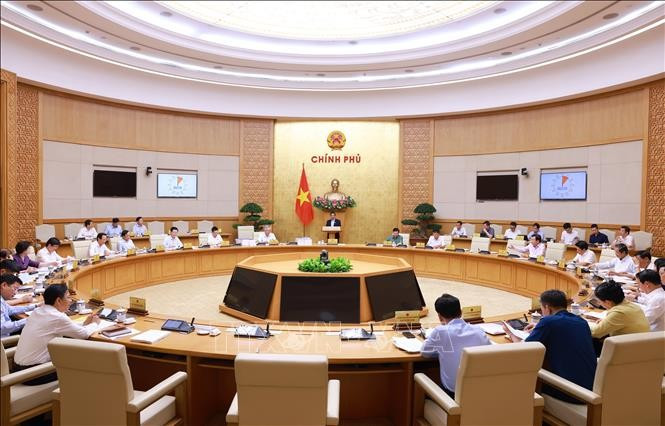 Thủ tướng Phạm Minh Chính chủ trì cuộc họp Chính phủ chuyên đề về việc sắp xếp, tổ chức lại đơn vị hành chính các cấp. Ảnh: Dương Giang/TTXVN Thủ tướng Phạm Minh Chính chủ trì cuộc họp Chính phủ chuyên đề về việc sắp xếp, tổ chức lại đơn vị hành chính các cấp. Ảnh: Dương Giang/TTXVN