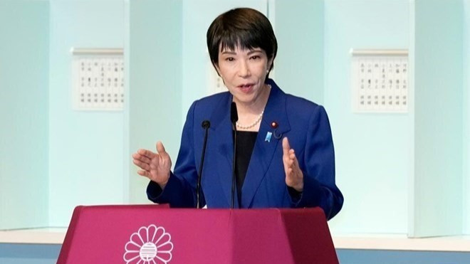 Bà Sanae Takaichi đã trở thành nhà lãnh đạo nữ đầu tiên của LDP. (Ảnh: Xinhua) Bà Sanae Takaichi đã trở thành nhà lãnh đạo nữ đầu tiên của LDP. (Ảnh: Xinhua)