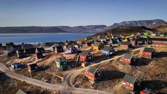 Thị trấn Ittoqqortoormiit nhìn từ trên cao. Ảnh: Visit Greenland