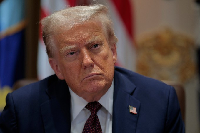 Tổng thống Mỹ Donald Trump dự cuộc họp nội các ở Nhà Trắng ngày 26/8. Ảnh: AFP