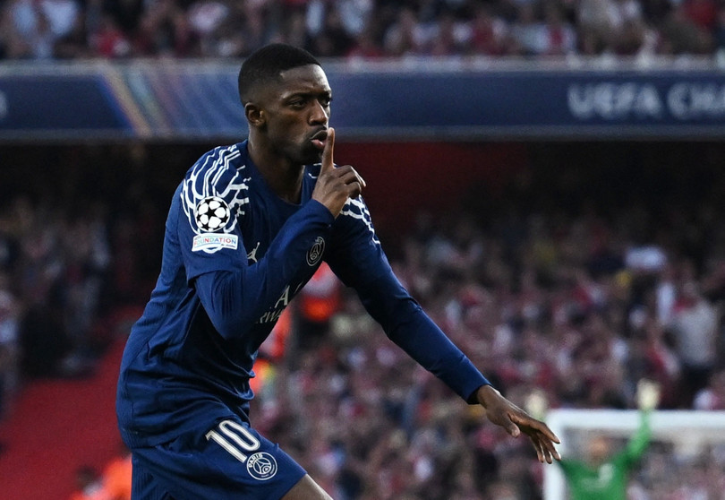 Dembele tỏa sáng tại Emirates. Dembele tỏa sáng tại Emirates.