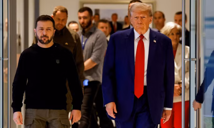 Ông Trump và ông Zelensky tại Tháp Trump ở New York ngày 27/9. Ảnh: Reuters