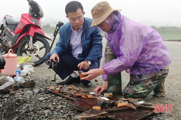 Phát hiện một số tiêu bản gốm sứ thời Trần cách đây gần 800 năm ở Hà Tĩnh