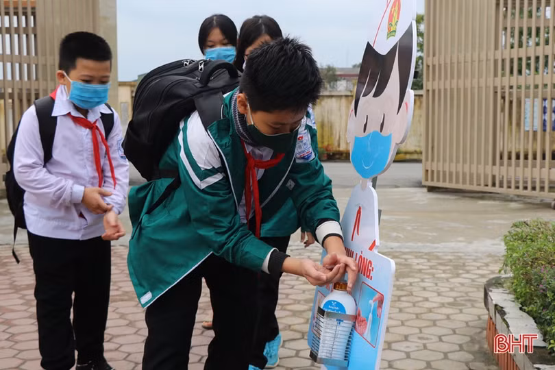 Các trường học ở TP Hà Tĩnh kích hoạt các biện pháp phòng dịch Covid-19