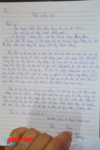 trao qua cho 27 chiec la chua lanh tren dia ban ha tinh