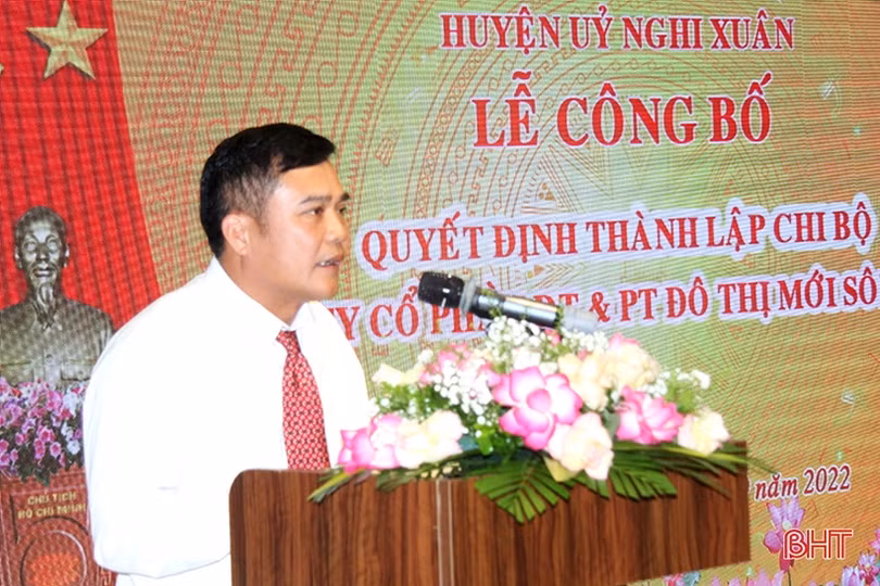 Công bố thành lập chi bộ Đảng trong doanh nghiệp ở Nghi Xuân