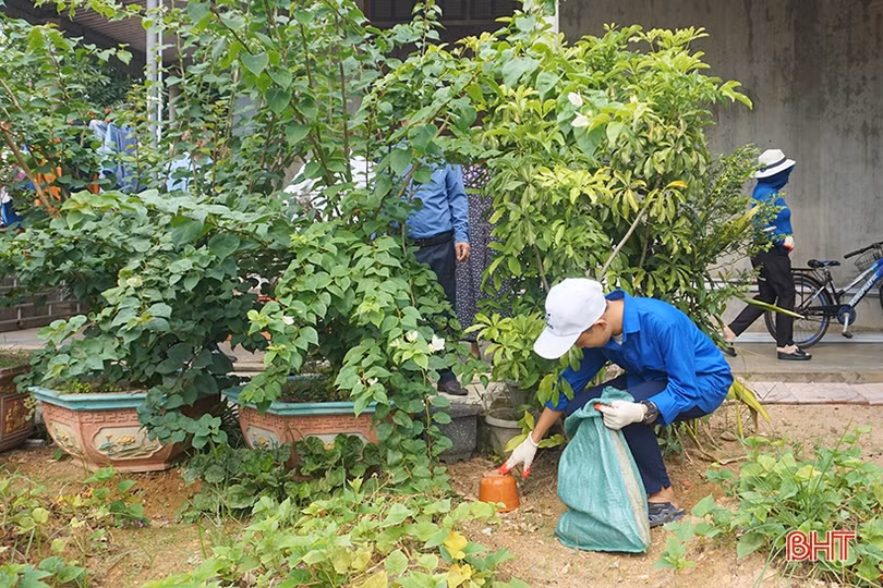 Ra quân diệt bọ gậy tại “điểm nóng” sốt xuất huyết ở thị xã Kỳ Anh