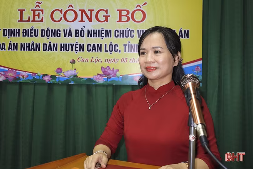 Tòa án Nhân dân huyện Can Lộc có tân nữ Chánh án