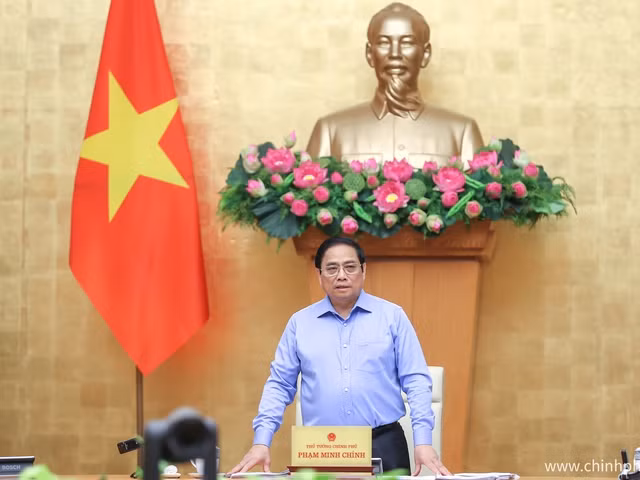 Thủ tướng Phạm Minh Chính chủ trì phiên họp Chính phủ thường kỳ tháng 8 - Ảnh 1. Thủ tướng Phạm Minh Chính chủ trì phiên họp Chính phủ thường kỳ tháng 8