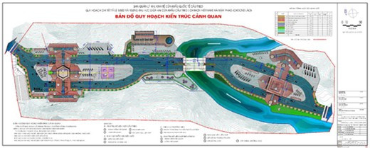 Phối cảnh qui hoạch xây dựng khu vực giữa 2 cửa khẩu Cầu Treo và Nậm Pao.