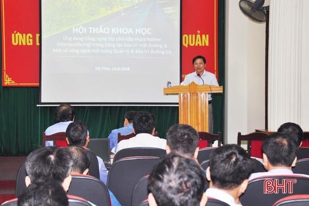 Ứng dụng công nghệ phủ vữa nhựa polyme trong bảo trì đường bộ