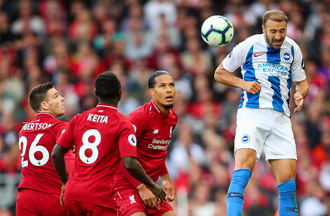 Thắng sít sao Brighton, Liverpool đánh chiếm ngôi đầu ảnh 2 Thắng sít sao Brighton, Liverpool đánh chiếm ngôi đầu