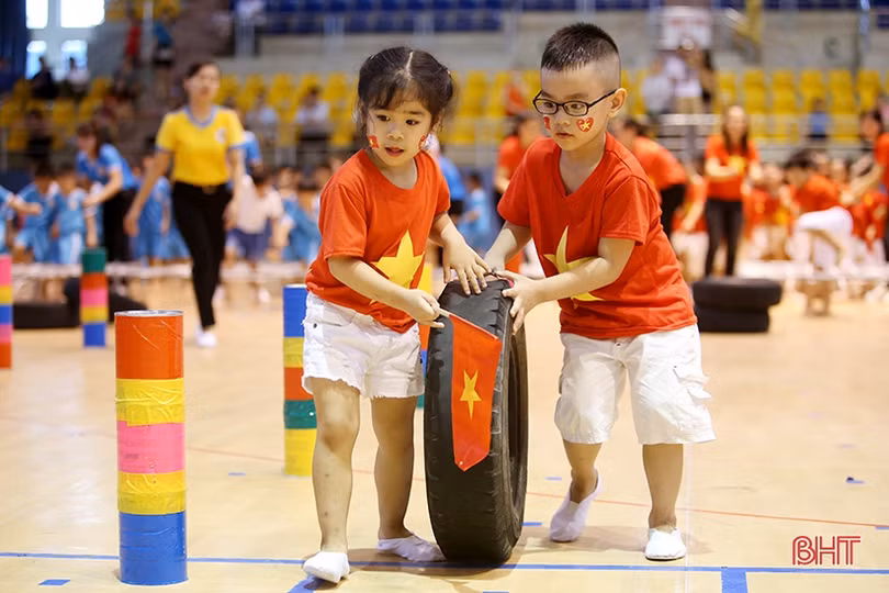 Sôi động ngày hội thể thao trường Mầm non Trí Đức