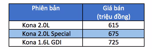 Hyundai Kona có mặt tại Việt Nam, giá từ 615 triệu đồng