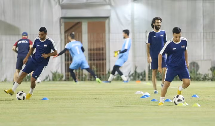 Olympic Syria tập kín trước khi quyết đấu Olympic Việt Nam