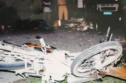 Hiện trường vụ TNGT ngày 24 - 5- 2010