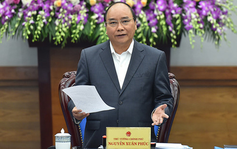 Thủ tướng Nguyễn Xuân Phúc phát biểu tại phiên họp. cac bo truong phai thuc hien nghiem tuc loi hua truoc quoc hoi