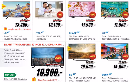 tv 4k gia re do bo vao viet nam cuoi nam