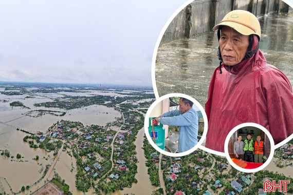 Người trưởng thôn ở tâm lũ Hà Tĩnh "gây sốt" mạng xã hội