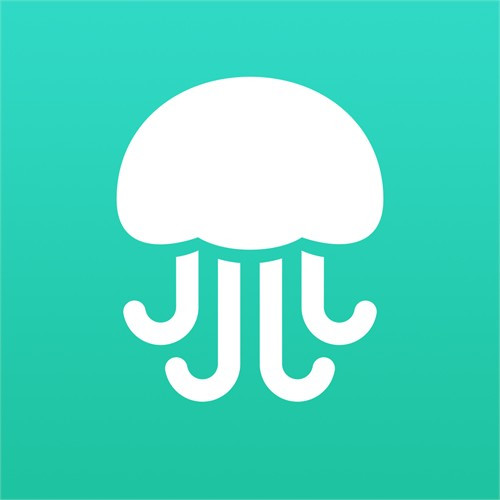 Logo của ứng dụng Jelly, trông như một con sứa song cũng là một bộ não.