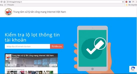 cuc an toan thong tin ra cong cu giup nguoi dung kiem tra email co bi lo mat khau