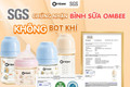 Bình sữa Ombee đạt chứng nhận không bọt khí bởi SGS - tập đoàn kiểm định và chứng nhận sản phẩm hàng đầu thế giới