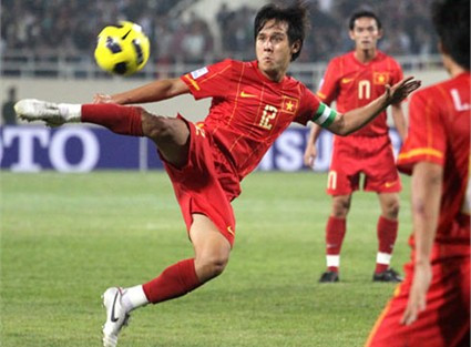 Đội trưởng Minh Phương vẫn chứng tỏ được tài sút phạt