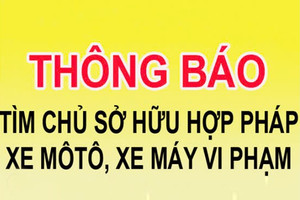 Công an TP Hà Tĩnh tìm chủ sở hữu, người quản lý hợp pháp các phương tiện