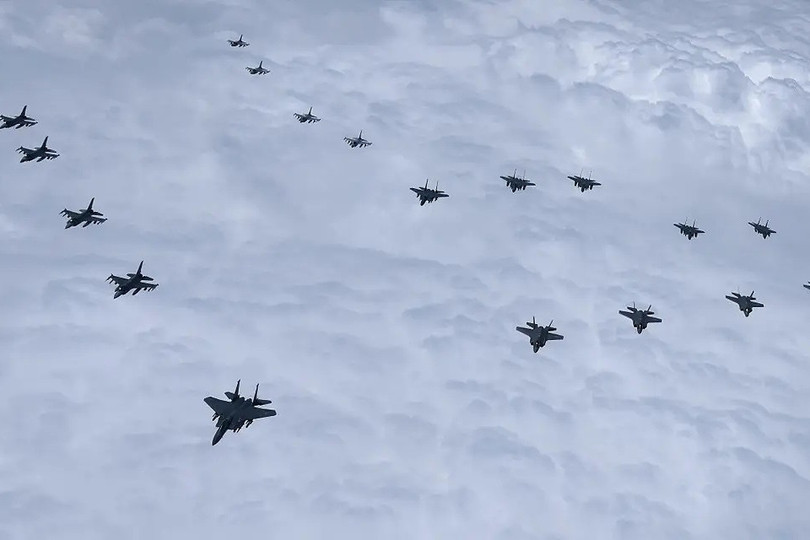 Tiêm kích Mỹ - Hàn diễn tập tấn công gần Triều Tiên