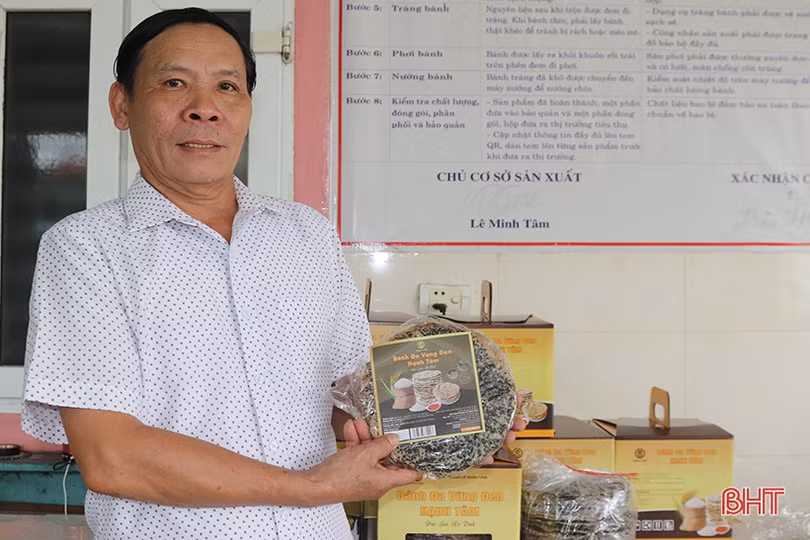 Bánh đa vừng đạt chuẩn OCOP Hà Tĩnh đậm đà vị quê