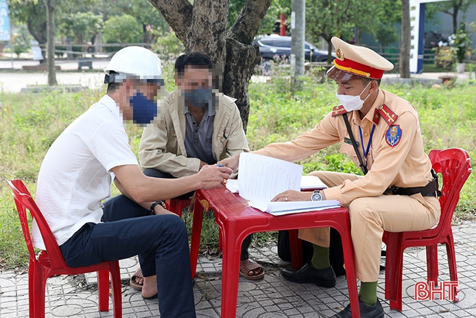 Công an TX Kỳ Anh xử phạt 600 trường hợp vi phạm giao thông