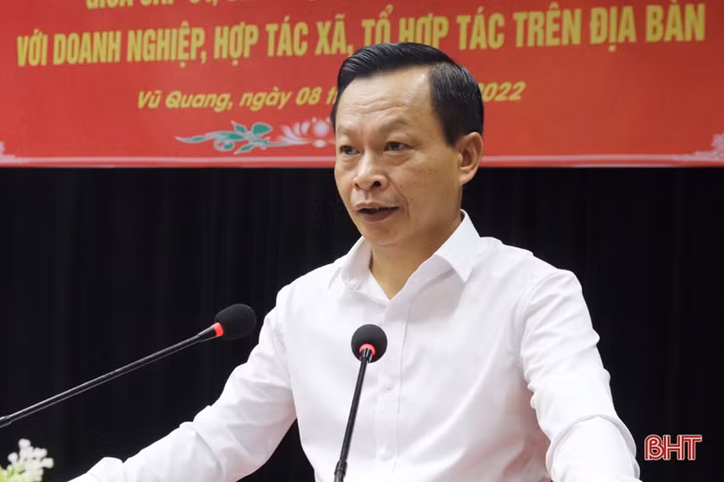 Lãnh đạo huyện Vũ Quang lắng nghe, tìm cách gỡ khó cho doanh nghiệp, hợp tác xã, tổ hợp tác