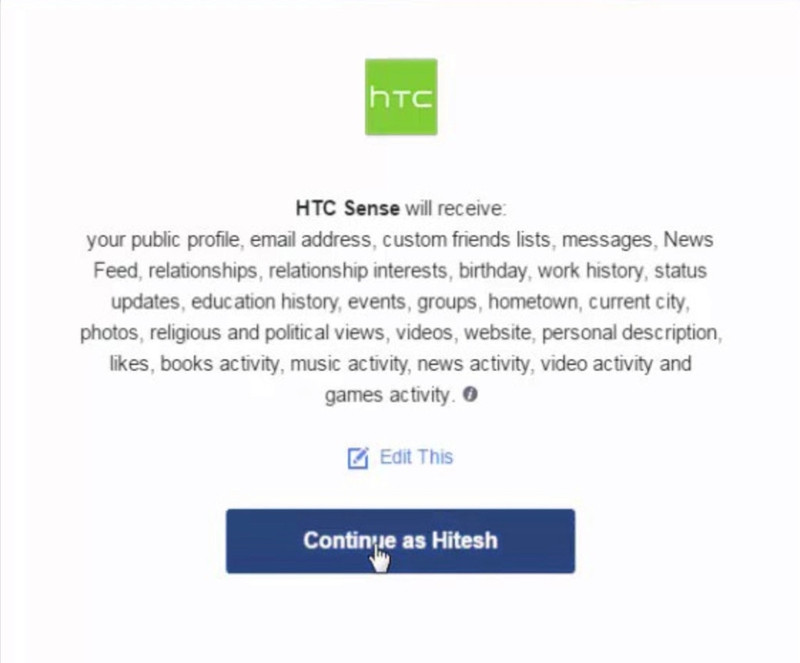Lổ hổng HTC Sense được giới "đạo tặc" Internet năm 2014 xem như "huyền thoại về cấp quyền cho bên thứ ba". hang chuc trieu nguoi dung facebook viet nam co the da bi lo so dien thoai