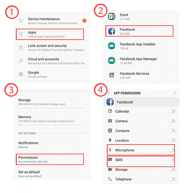 cach chan facebook doc trom tin nhan tren android